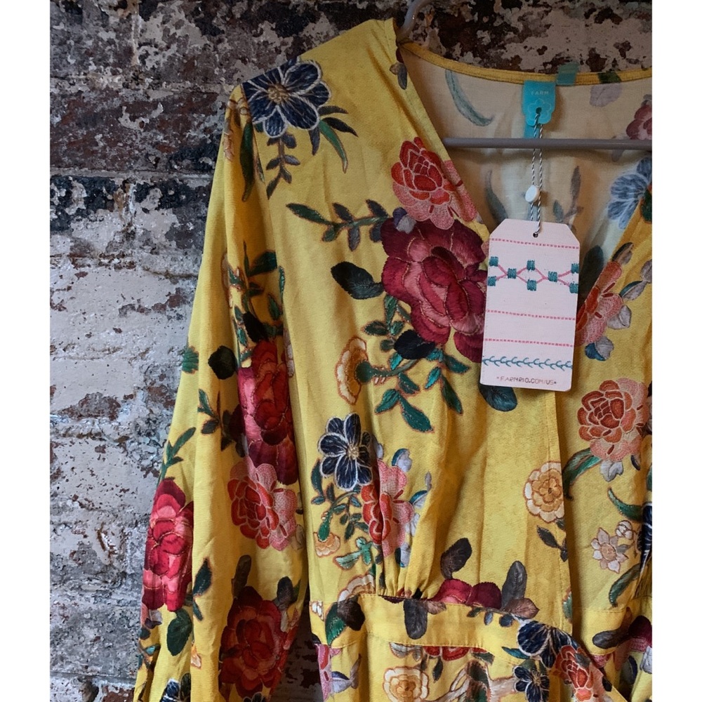NWT Anthropologie Farm Rio Sunlit Wrap dress - Picture 8 of 8